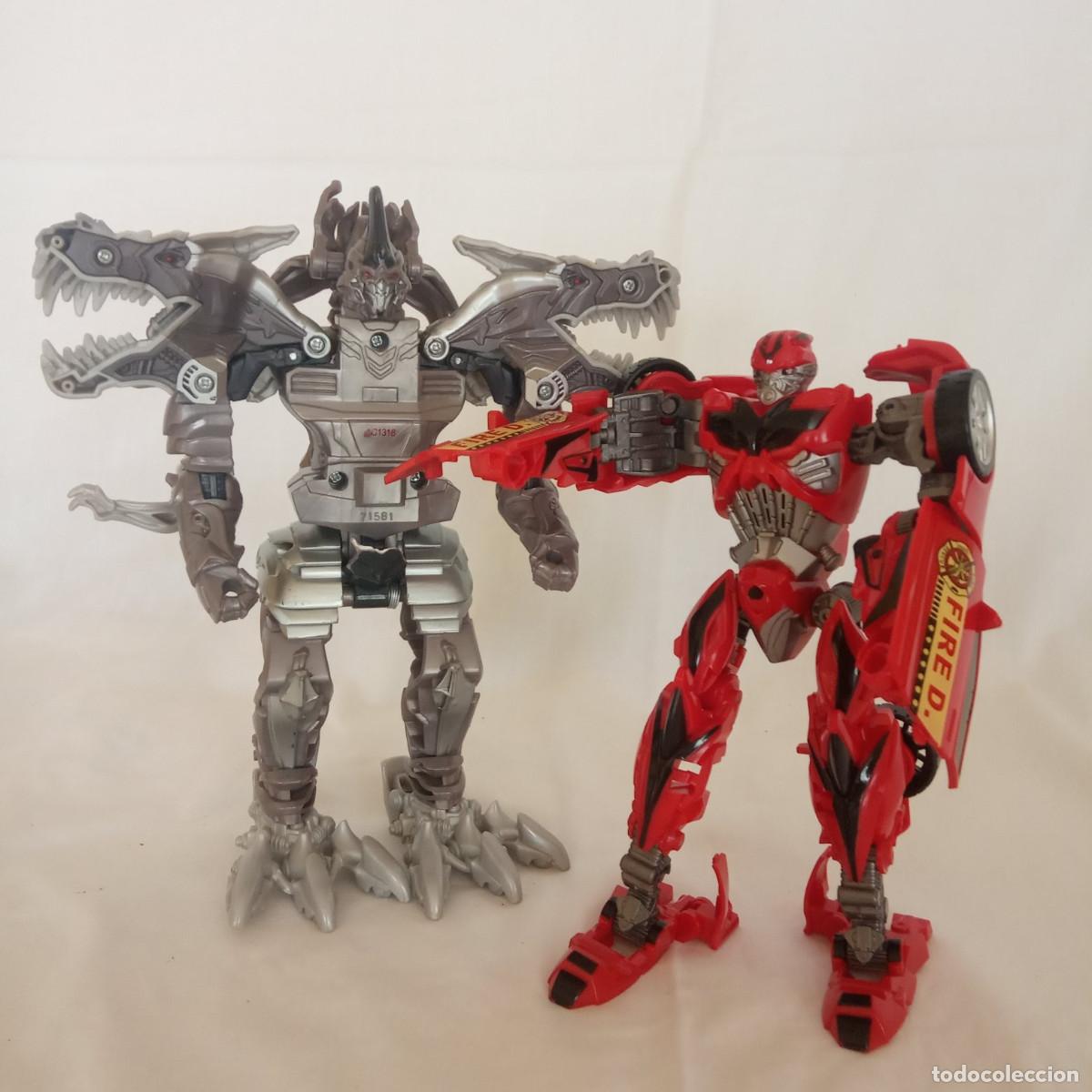 Figuras y mu&ntilde;ecos Transformers: 2 Transformers: Grimlock (21 cm.) y Fire Rescue Car (17 cm.) - Foto 2