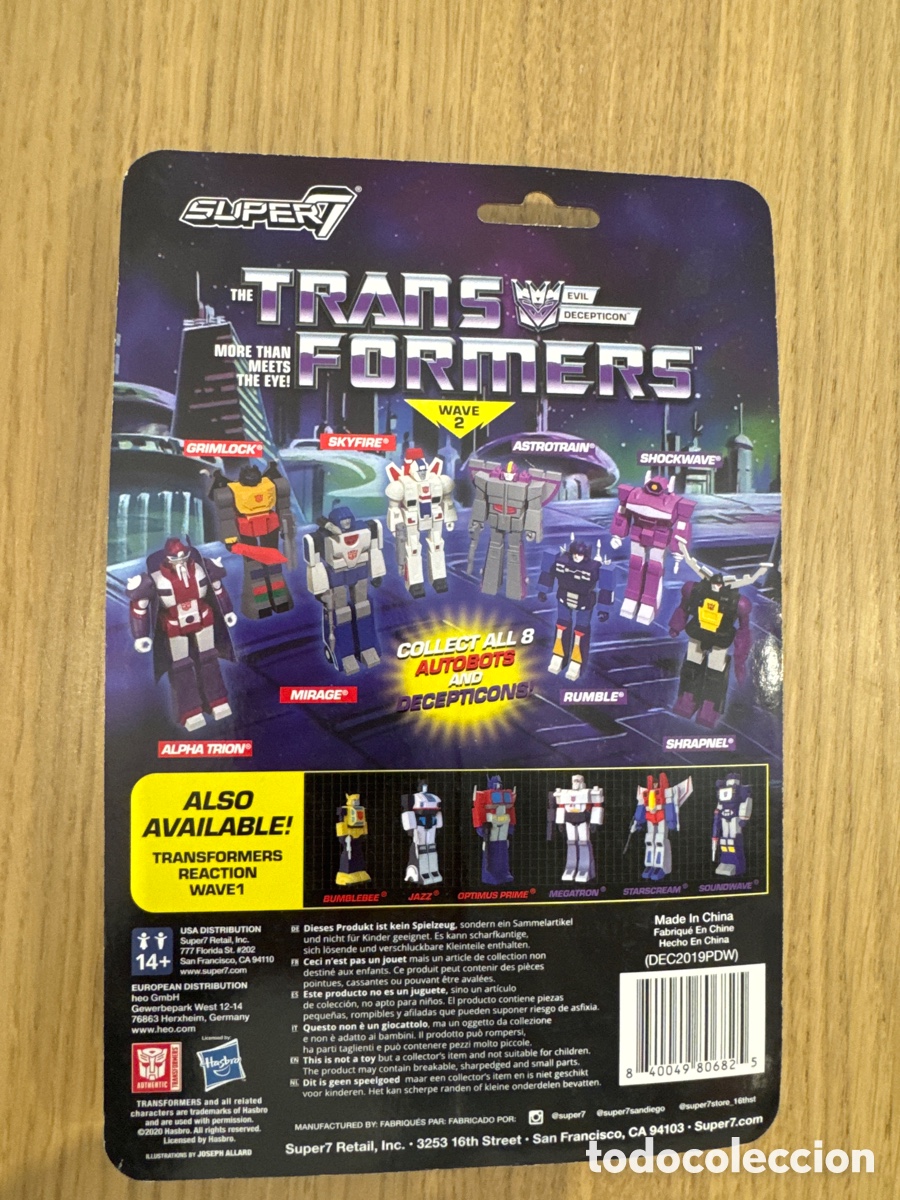 Figuras y mu&ntilde;ecos Transformers: Figura Shrapnel Transformers ReAction Super7 - Foto 2