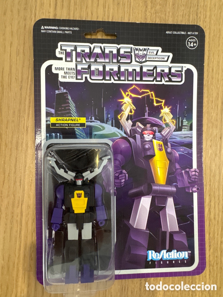 Figuras y mu&ntilde;ecos Transformers: Figura Shrapnel Transformers ReAction Super7 - Foto 1