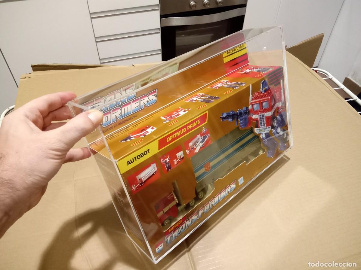 Figuras y Mu&ntilde;ecos Transformers: MU&Ntilde;ECO FIGURA TRANSFORMERS OPTIMUS PRIME 1990 MB ESPA&Ntilde;A CAJA DORADA GOLD BOX ACR&Iacute;LICA COMPLETO