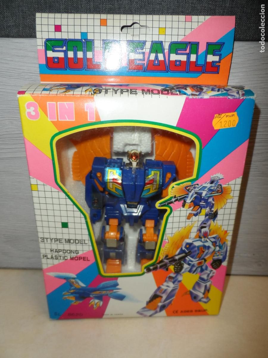 Figuras y mu&ntilde;ecos Transformers: FIGURA TRANSFORMERS BOOTLEG GOLD EAGLE CONVERTORS A&Ntilde;OS 80 NUEVO