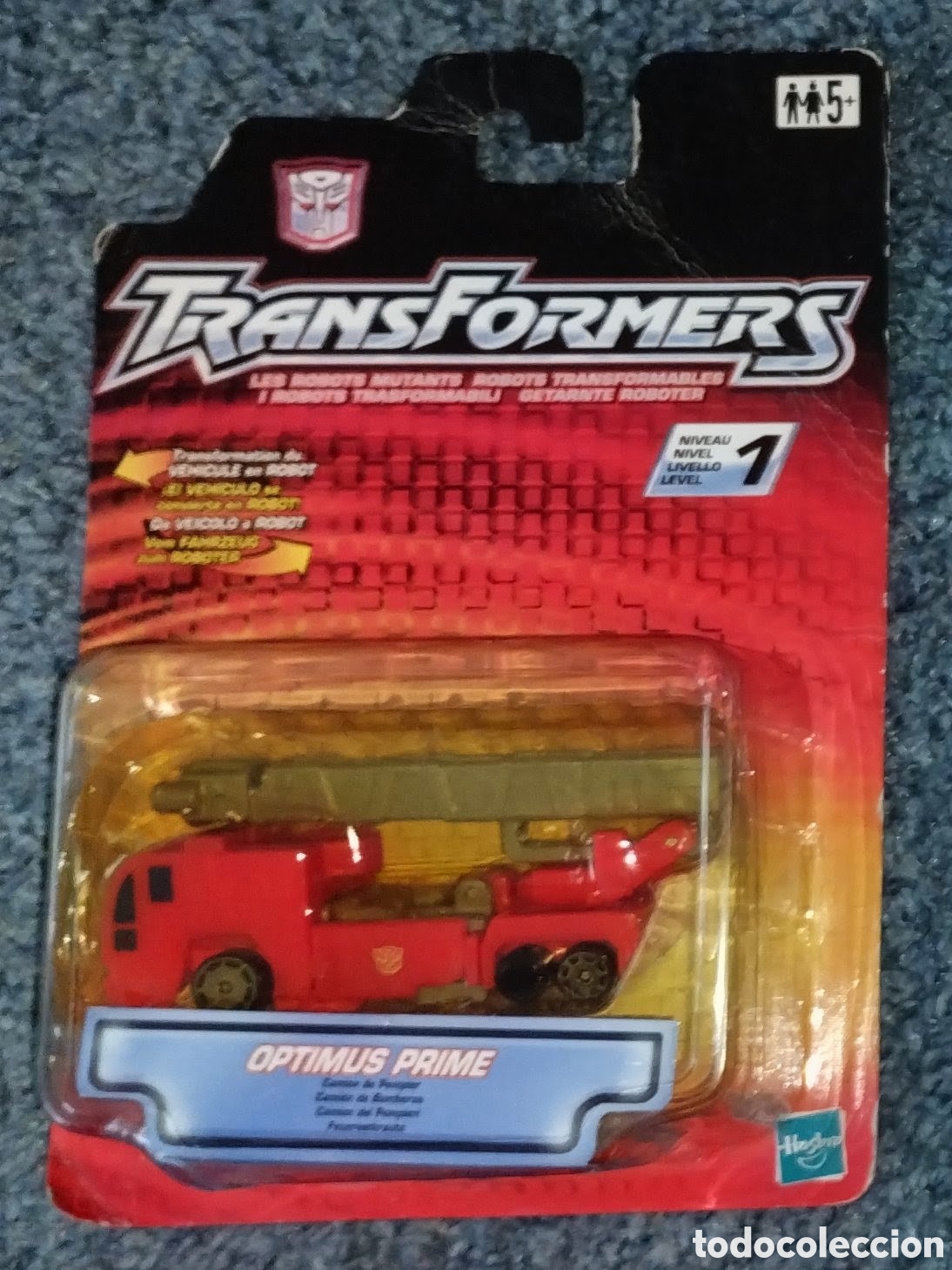 Figuras y mu&ntilde;ecos Transformers: TRANSFORMERS cami&oacute;n de bomberos OPTIMUS PRIME de HASBRO en bl&iacute;ster original SIN ESTRENAR Y SIN ABRIR