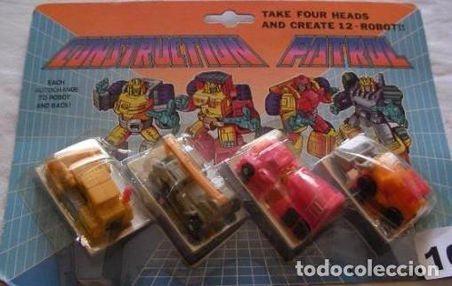 Figuras y mu&ntilde;ecos Transformers: Construction Patrol Vintage &ndash; 4 robots transformables tipo Transformers &ndash; Bl&iacute;ster
