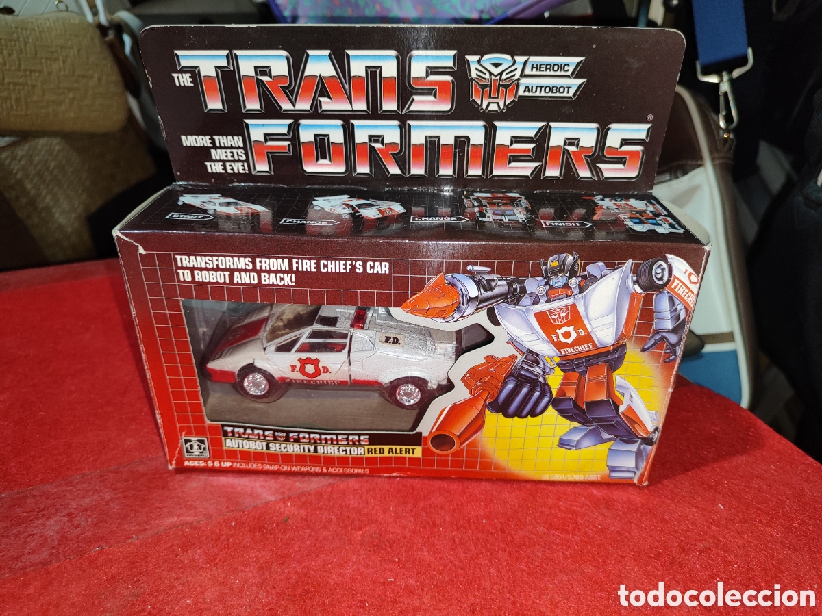 Figuras y mu&ntilde;ecos Transformers: Transformers Trans Formers Heroic Autobot Red Alert 1985 Hasbro Bradley completo no jugado