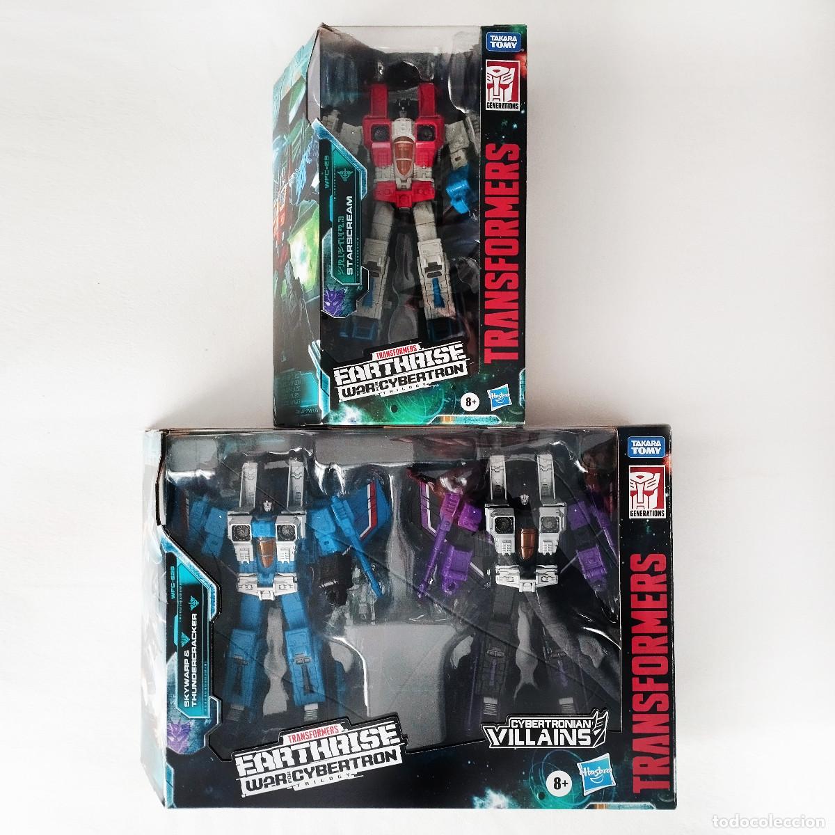 Figuras y mu&ntilde;ecos Transformers: TRANSFORMERS WFC EARTHRISE: STARSCREAM + THUNDERCRACKER + SKYWARP, VOYAGER CLASS (COMPLETOS)
