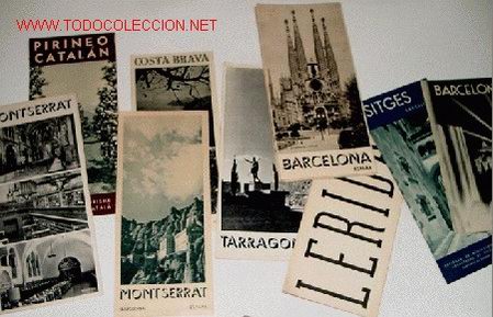 Tourismusbrosch&uuml;ren: LOTE DE 9ANTIGUOS FOLLETOS DE TURISMO DE CATALU&Ntilde;A,