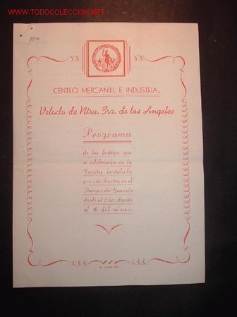 Tourismusbrosch&uuml;ren: PROGRAMA DE LOS FESTEJOS QUE SE CELEBRARON EN LA CASETA DEL CENTRO MERCANTIL E INDUSTRIAL.......
