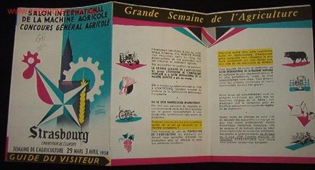 Folhetos de turismo: Guide du visiteur, Salon international de la machine agricole concours general agricole, Strasbourg