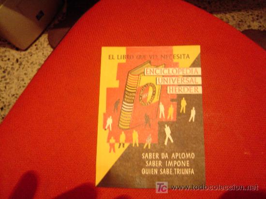 Folhetos de turismo: Folleto  enciclopedia Universal Herder 1960 4&ordf; edicion