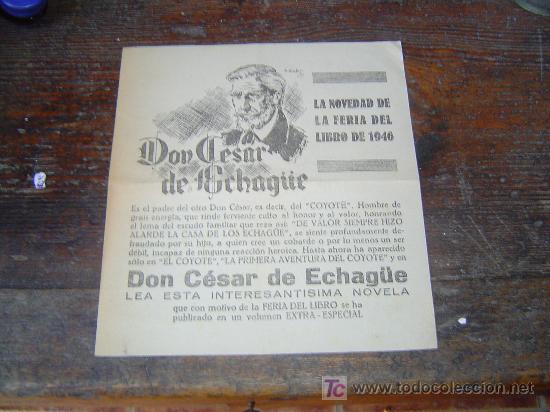 Tourismusbrosch&uuml;ren: Folleto de la novela de Don Cesar de Echague