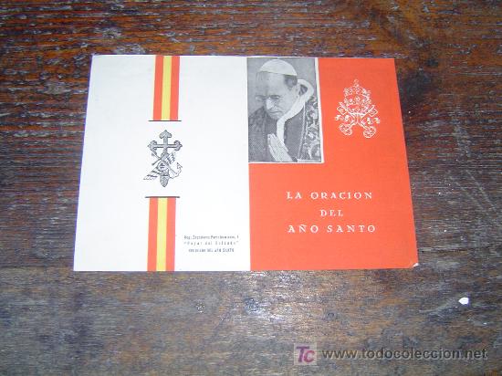 Folletos de turismo: Folleto recuerdo del a&ntilde;o santo reg.zarpadores fortaleza n&ordm;1 hogar del soldado