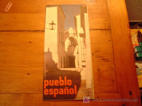 Brochures de tourisme: Folleto turismo Pueblo Espa&ntilde;ol Barcelona 1959.