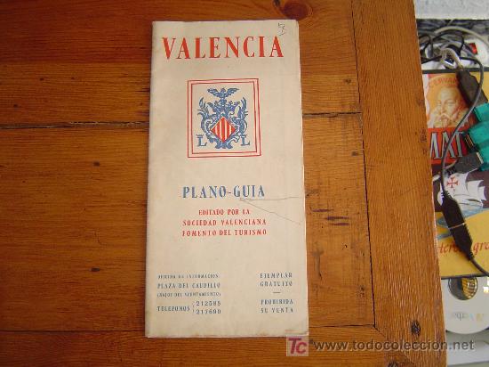 Folhetos de turismo: Foleto turismo VALENCIA