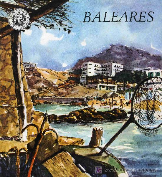 Tourismusbrosch&uuml;ren: FOLLETO TURISTICO DE BALEARES, CON PLANOS DE MALLORCA Y MAHON