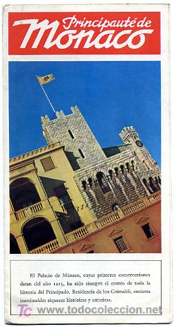 Brochures de tourisme: FOLLETO TURISMO PRINCIPADO DE MONACO , MONTECARLO    ,FT121