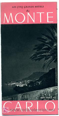 Brochures de tourisme: FOLLETO TURISMO PRINCIPADO DE MONACO , MONTECARLO  ,FT124