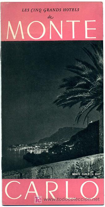 Brochures de tourisme: FOLLETO TURISMO PRINCIPADO DE MONACO , MONTECARLO  ,FT125