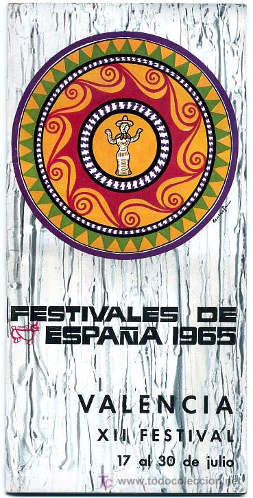 Brochures de tourisme: FOLLETO TURISMO FESTIVALES DE ESPA&Ntilde;A 1965 ,FT134