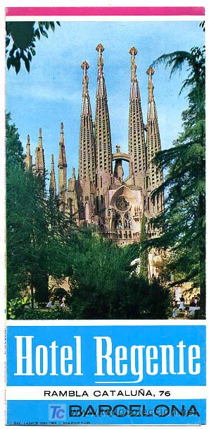 Brochures de tourisme: FOLLETO TURISMO  HOTEL REGENTE , BARCELONA   ,FT152