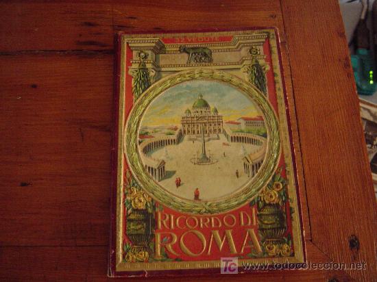 Travel Brochures: Antiguo folleto turismo de Roma. ( Tapas de cart&oacute;n)