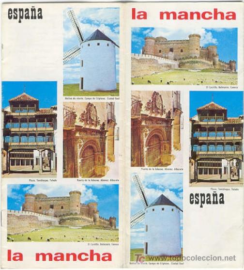 Folhetos de turismo: FOLLETO DE TURISMO : LA MANCHA - DESPLEGABLE (a&ntilde;os 60)