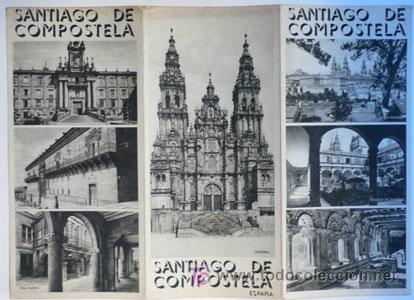 Brochures de tourisme: Folleto Turistico SANTIAGO DE COMPOSTELA-Triptico-Patronato de Turismo de Espa&ntilde;a-V i B
