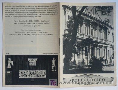 Tourismusbrosch&uuml;ren: MUSEO ARQUEOLOGICO de MADRID-Direccion General de Turismo-8 paginas- V i B