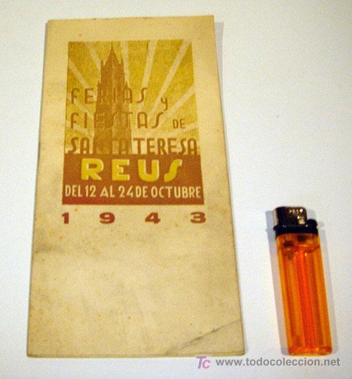 Tourismusbrosch&uuml;ren: Programa de ferias y fiestas de Santa Teresa en Reus 1943