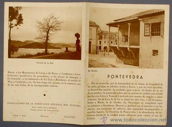 Folletos de turismo: PONTEVEDRA. D&Iacute;PTICO DE INFORMACI&Oacute;N TUR&Iacute;STICA. FOURNIER VITORIA, SIN FECHA.