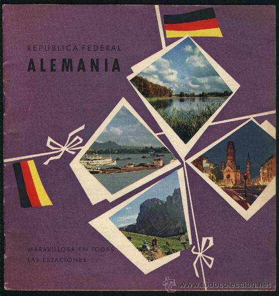 Tourismusbrosch&uuml;ren: Folleto tur&iacute;stico Rep&uacute;blica Federal Alemania.A&ntilde;os 60.Maravillosa en todas las estaciones