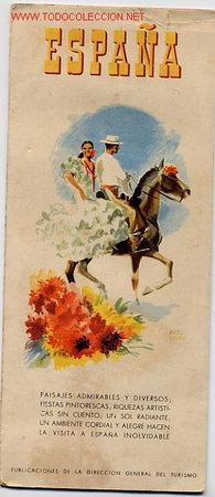 Brochures de tourisme: FOLLETO TURISMO ESPA&Ntilde;A , A&Ntilde;OS 40-50