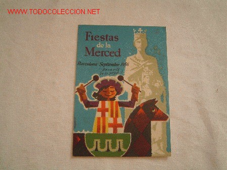 Travel Brochures: Targeta postal Fiestas de la Merced septiembre 1956