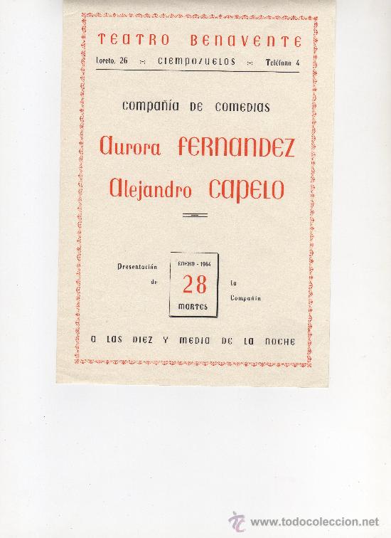 Tourismusbrosch&uuml;ren: TEATRO BENAVENTE-CIENPOZUELOS-MADRID