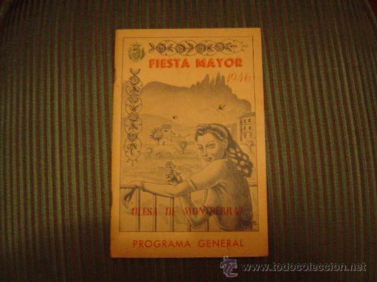 Folhetos de turismo: Programa Fiesta Mayor Olesa de Montserrat 1946