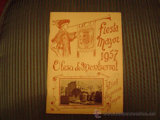 Travel Brochures: Programa Fiesta Mayor Olesa de Montserrat 1957