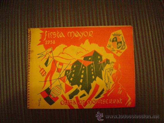 Travel Brochures: Programa Fiesta Mayor Olesa de Montserrat 1958