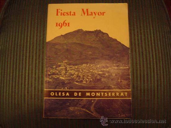 Travel Brochures: Programa Fiesta Mayor Olesa de Montserrat 1961