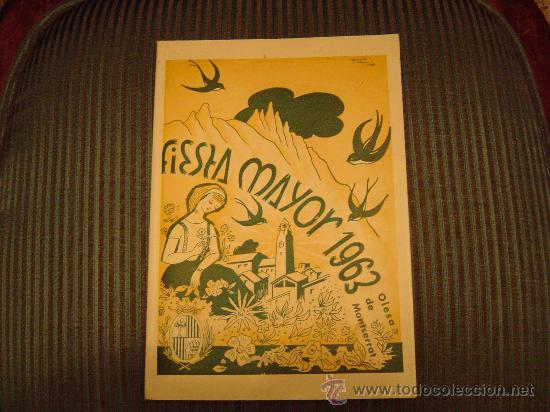 Travel Brochures: Programa Fiesta Mayor Olesa de Montserrat 1963