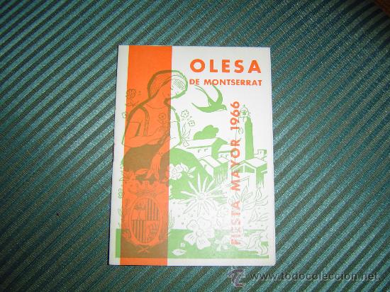 Travel Brochures: Programa Fiesta Mayor Olesa de Montserrat 1966