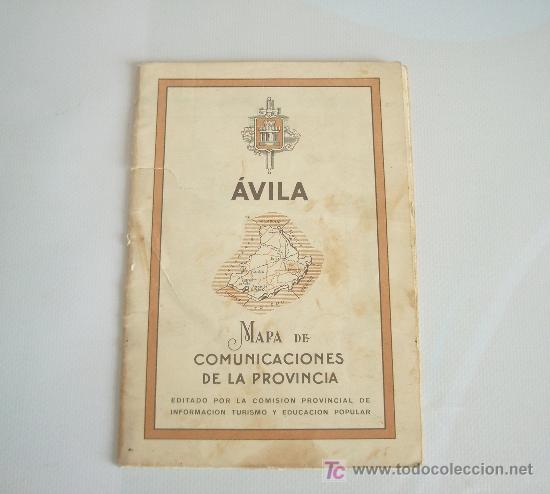 Folletos de turismo: Mapa Tur&iacute;stico de la Provicia de &Aacute;vila. 1959.