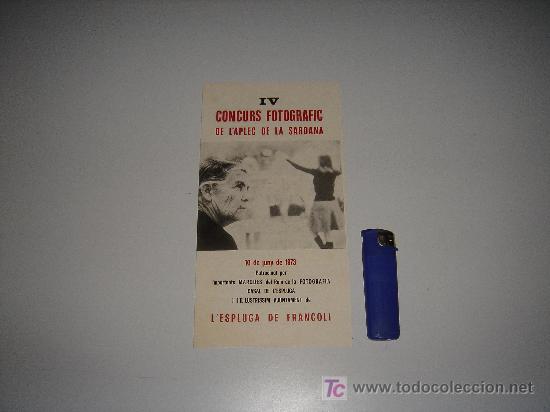 Brochures de tourisme: IV concurso fotografico de la Sardana 1973