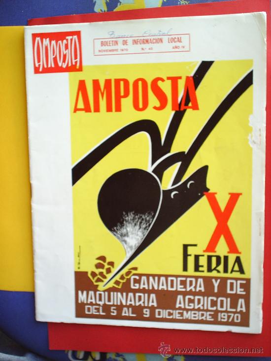 Folletos de turismo: BOLETIN INFORMATIVO LOCAL AMPOSTA-NOVIENBRE 1970