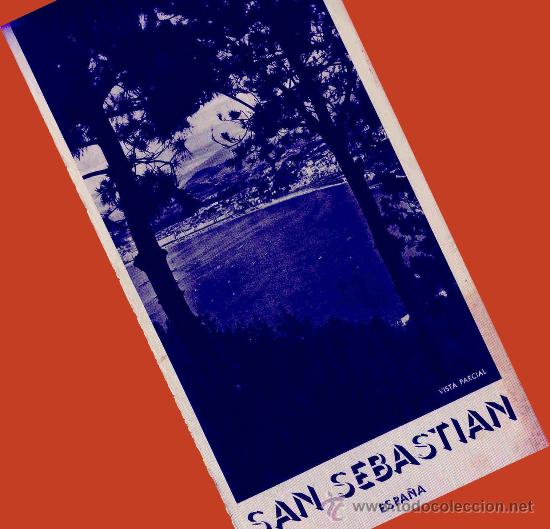 Travel Brochures: TRIPTICO SAN SEBASTIAN. 1940.PRIMEROS FOLLETOS TURISTICOS DICTADURA. PUBLICIDAD.