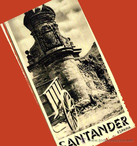 Travel Brochures: TRIPTICO SANTANDER 1940. PRIMEROS FOLLETOS TURISTICOS DICTADURA. PUBLICIDAD