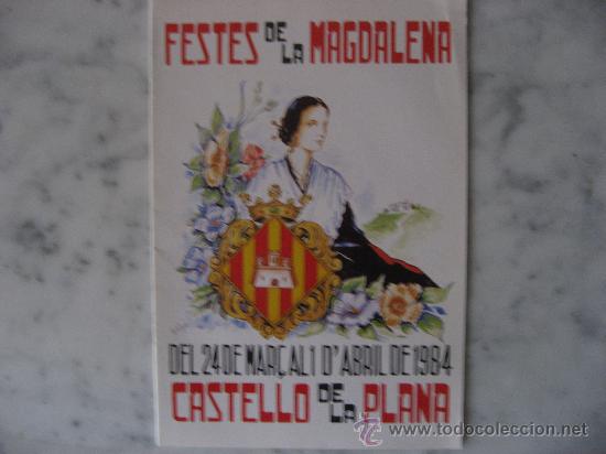 Tourismusbrosch&uuml;ren: LLIBRET,FIESTAS DE LA MAGDALENA CASTELLON A&Ntilde;O 1984