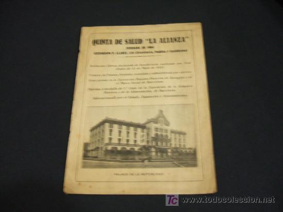Brochures de tourisme: FOLLETO QUINTA SALUD DE LA ALIANZA -