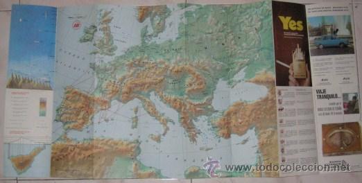 Travel Brochures: MAPA DE RUTAS DE IBERIA. A&Ntilde;OS 70.. AFRICA-AMERICA-EUROPA.. . ENVIO  GRATIS&iexcl;&iexcl;&iexcl;
