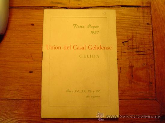 Travel Brochures: Programa Fiesta Mayor Gelida 1957.