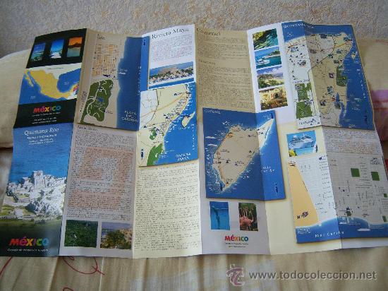 Folletos de turismo: QUINTANA ROO MAPAS E INFORMACI&Oacute;N CANC&Uacute;N, ISLA MUJERES, RIVIERA MAYA, COZUMEL