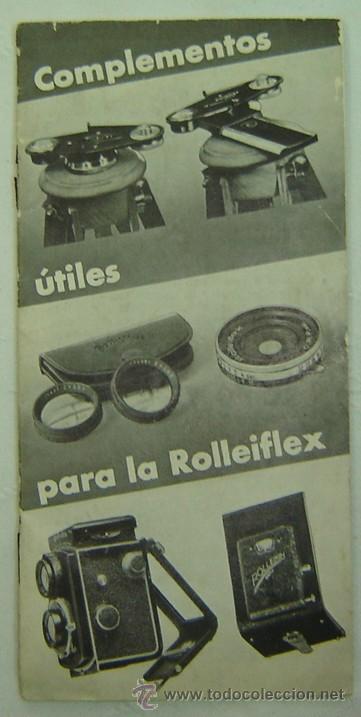 Travel Brochures: FOLLETO COMPLEMENTOS UTILES PARA CAMARA FOTOGRAFICA ROLLEIFLEX-FRANCKE&HEIDECKE-BRAUNSCHWEIG